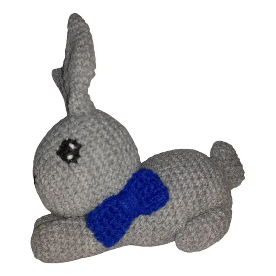 Conejito Con Moño A Crochet Amigurumi 