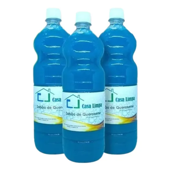 Sabao Com Querosene 1 Litro - 3 Unidades - Limpa E Desinfeta