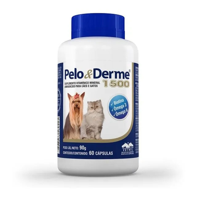 Pelo & Derme 1500 60 Comprimidos Vetnil 