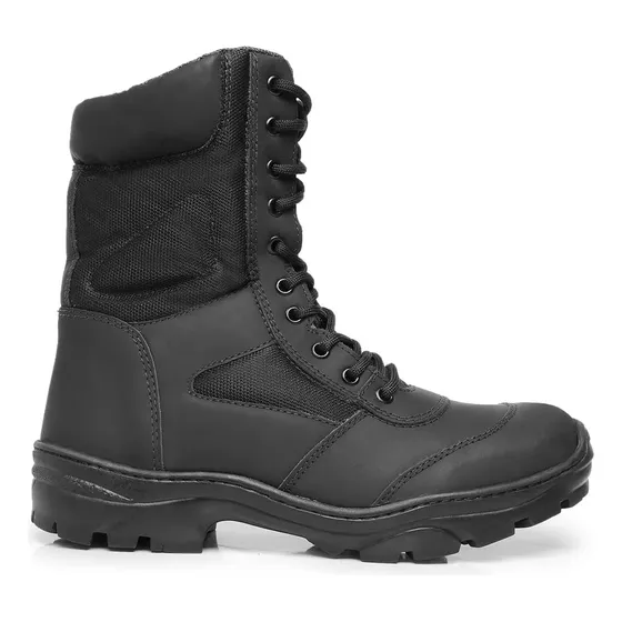 Bota Militar- Policial- Camping- Cuero Con Cierre- Oferta!!!