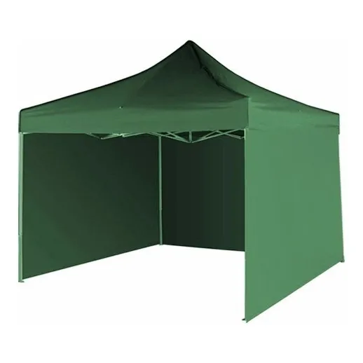 Gazebo Verde Estructural De 3x3 Con 3 Paredes