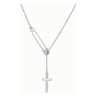 Dije Colgante Collar Cruz Con Pin Acero Inoxidable Mujeres Dije Colgante Collar Cruz Con Pin Acero Inoxidable Mujeres