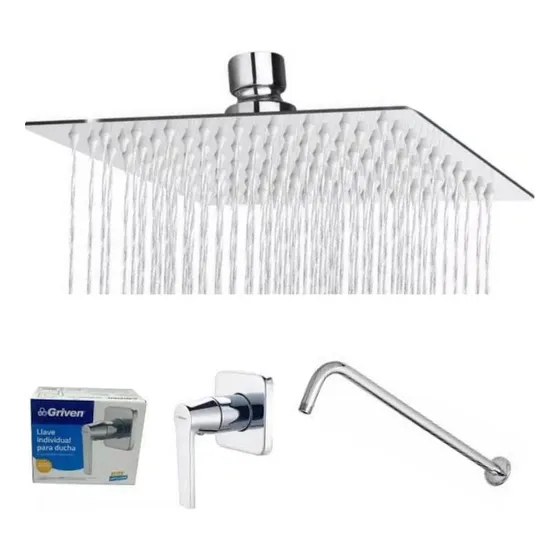 Kit De Duchas Para Baños Con Su Llave Monomando Y Tubo