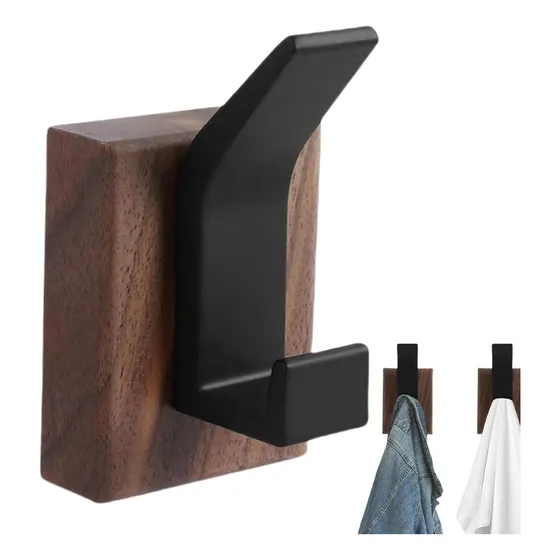Perchero De Pared Madera Individual Gancho Industrial Homilu