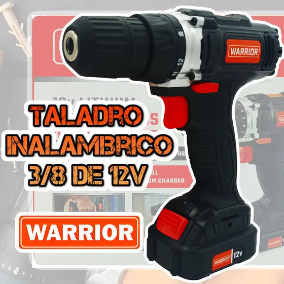 Taladro Eléctrico Inalámbrico Warrior 12v 1 Bateria
