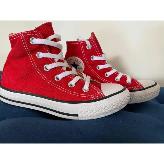 Zapatos Botas Converse Niños Unisex Rojos Original Talla 29