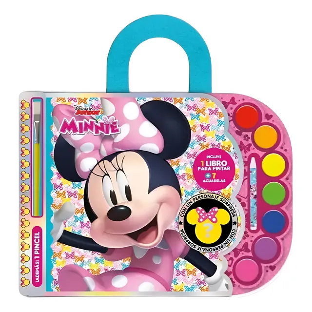 Libro Y Set Acuarelas Para Pintar Mickey Mouse O Minnie