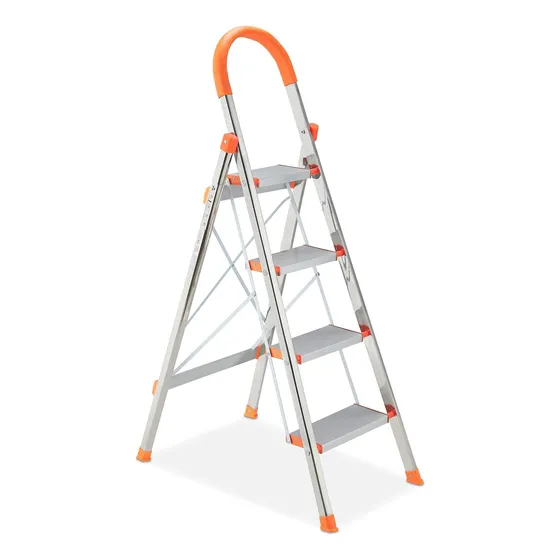 Escalera Peldaños Plegable Tijera 4 Escalones 45 Cm