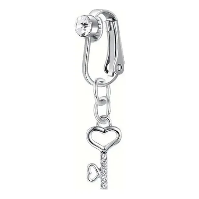 Q Piercing Falso Sin Perforación Ombligo Persing Arete