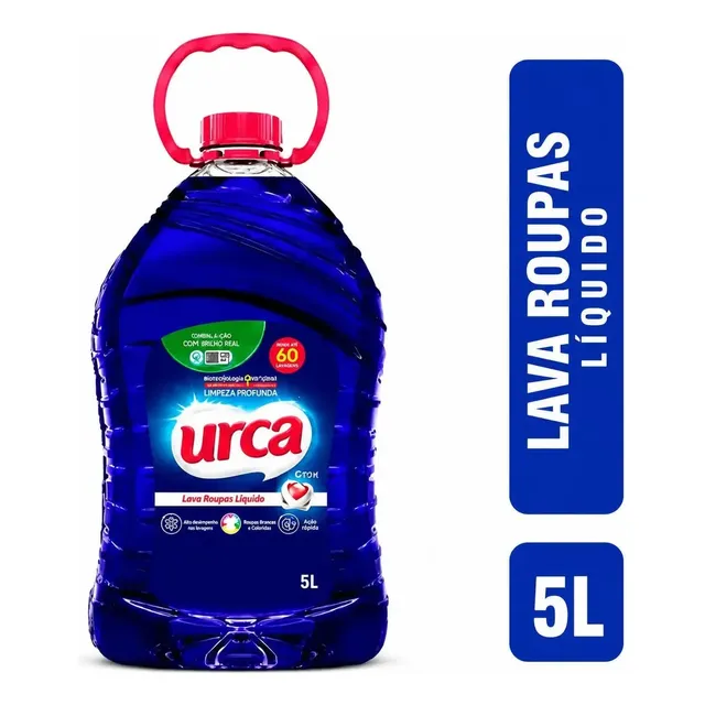 Detergente Líquido Urca Maxx Azul 5L Rende Até 50 Lavagens