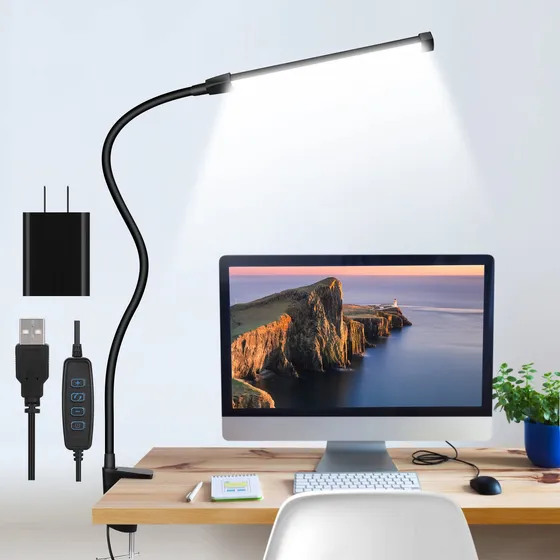 Lampara Escritorio Led Oficina Casa Ylzsxio Mesa Adaptador 3