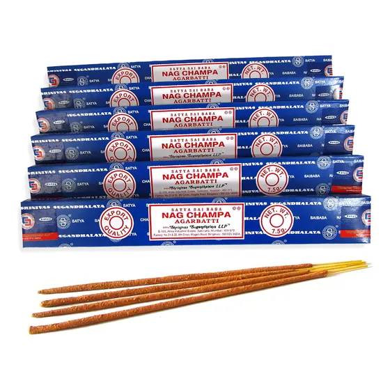 Incenso Nag Champa Satya Slim Kit Com 6 Caixinhas Fragrância Nag Champa