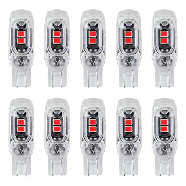 10 Focos Led T10 W5w 192 168 194 Conector Pellizco Estrobo