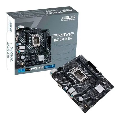 Tarjeta Madre Asus Prime H610m-k Intel 1700 Ddr4 Micro Atx