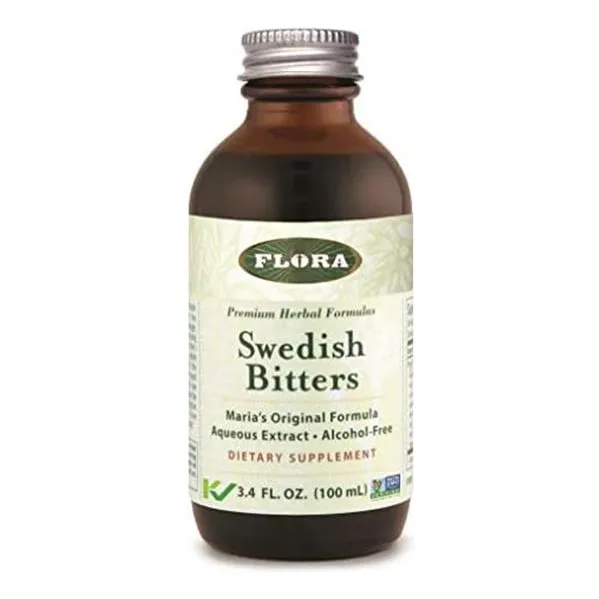 Flora Sueco Amargo, Hierbas, Sin Alcohol, 3.4 Fl Oz