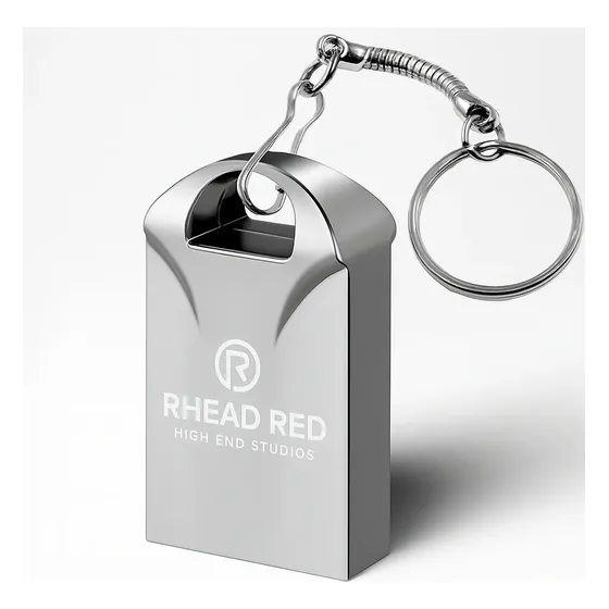 Pen Drive 128gb Mini Usb 2.0 Chaveiro Metalico Resistente Alta Velocidade Seguro Capacidade Capacidade Ótima 128gb De Armazenamento Pc Notebook Cor Prateado