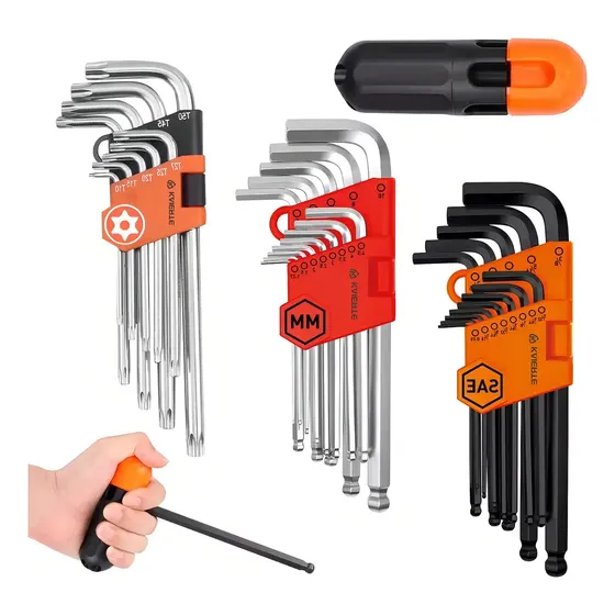 Juego De Llaves Allen Pulgadas And Metrics Tools juego Juego Llave Allen Combinadas Pulgadas Y Métricas 36 Piezas