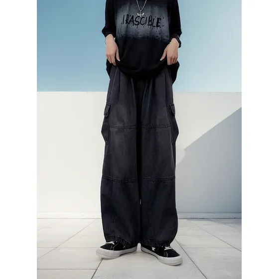 Jeans Y2k Baggy Cargo, Estilo Vintage G