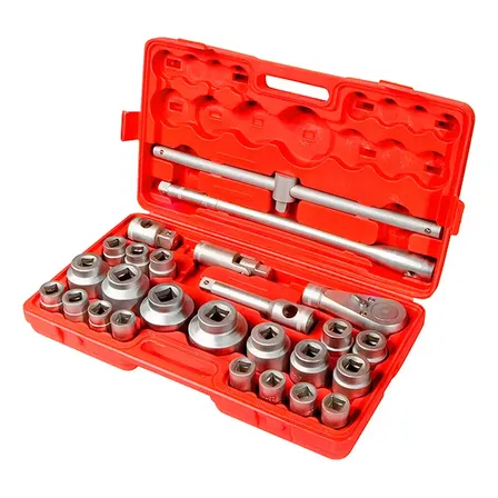 Jogo De Soquete Estriado 3/4 Pol. 21 - 65 Mm 26 Pcs Mtx