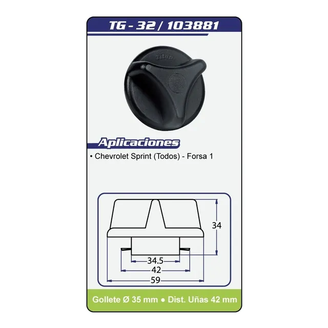 Tapa Gasolina Suzuki Swift Sprint Forsa Sin Llave