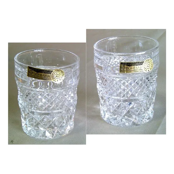 Par De Vasos De Cristal De Bohemia