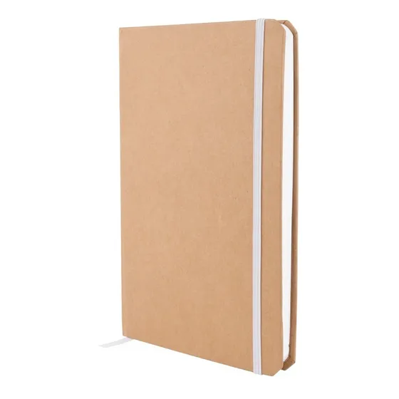 Libreta Tipo Moleskine Kraft Hoja Blanca Reciclada