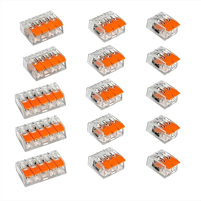 Kit 15 Conector Rápido Nodo Eléctrico Para Unir 2 A 5 Cables
