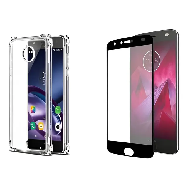 Kit Capa Anti Impacto Para Motorola Moto Z2 Play + Pelicula