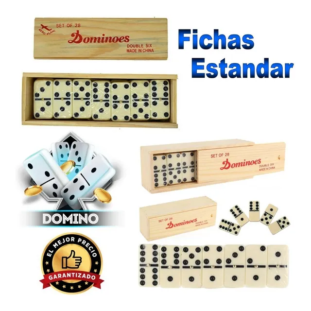 Clásico Domino De Fichas Estándar De Resina Caja Incluida 