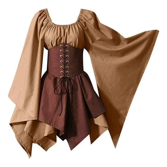 Vestido Feminino Com Espartilho Cosplay Com Fantasia De Elfo