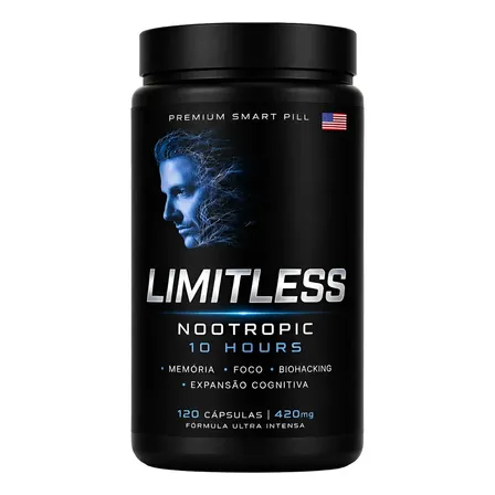 Nootrópico Limitless Neurohacker 120 Cápsulas Saúde Cerebral Sem Sabor