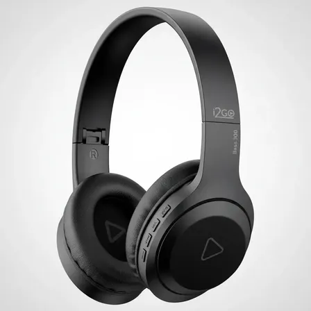 Headphone Bluetooth Bass 300 I2go Até 10h De Bateria Cor Preto