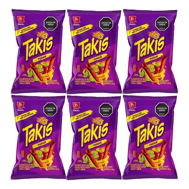 Takis Fuego X 50 Gr. Bimbo Cantidad: 6 Unidades
