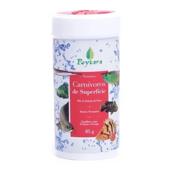 Ração Poytara Carnívoros De Superficie 85gr