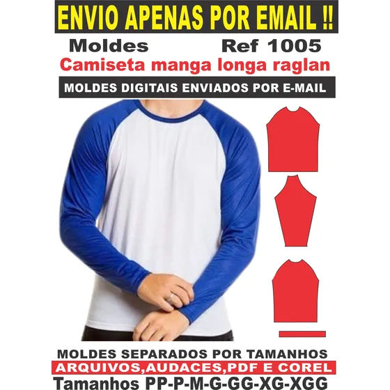 Moldes De Camiseta Manga Longa Raglan Masculina