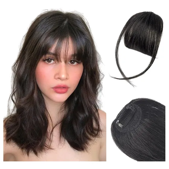 Extensión Capúl Fleco Clip Efecto 100% Natural Negro Marrón