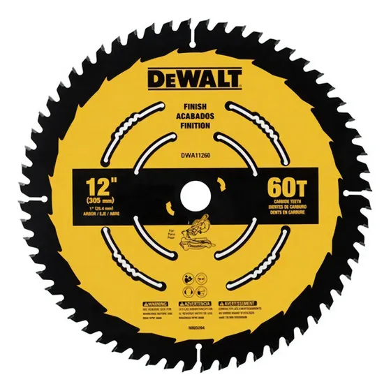 Disco De Sierra Con Hoja Circular Dwa11260 De 12 Pulgadas Y 60 Dientes Dewalt