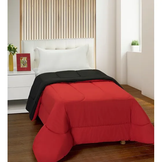 Acolchado Liso Reversible 1 1/2 Relleno Abrigado Dto Fabrica