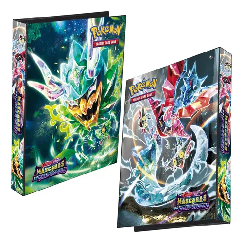 Pasta Fichário Álbum Premium Pokémon 4 Argolas Capa Dura Cor