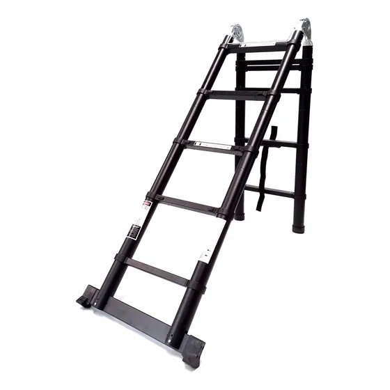 Escalera Telescopica Tipo Tijera 4.4m Negra Incluye Regalo