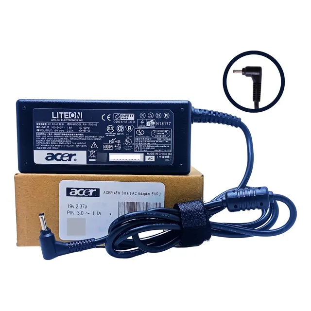Cargador Acer Punta Fina 19v 2.37a 45w 3.0*1.1