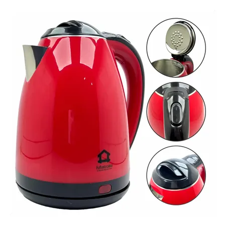 Járra Bule Chaleira Elétrica Inox 1500w Desliga Automatico Vermelho 220v