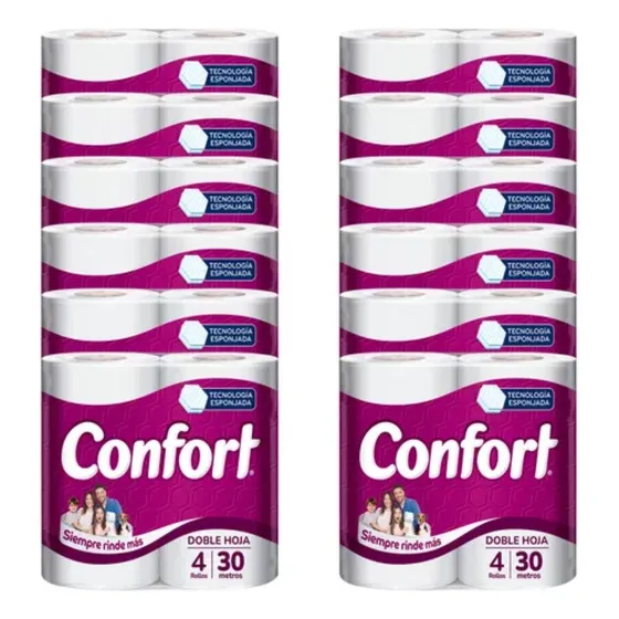 Papel Higiénico Confort Manga 12 Pack  4x30mts Doble Hoja