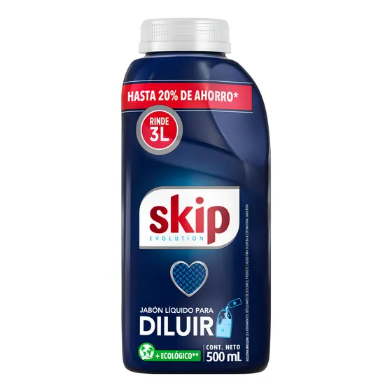 Botella Jabón Líquido Ropa Skip Evolution Para Diluir Matic