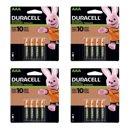 Pack Duracell Pilas Recargables 16 Pilas Aaa De 900mah