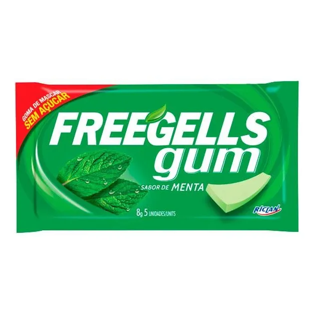 Chicle Sin Azucar Menta Verde Freegells Gum X5und