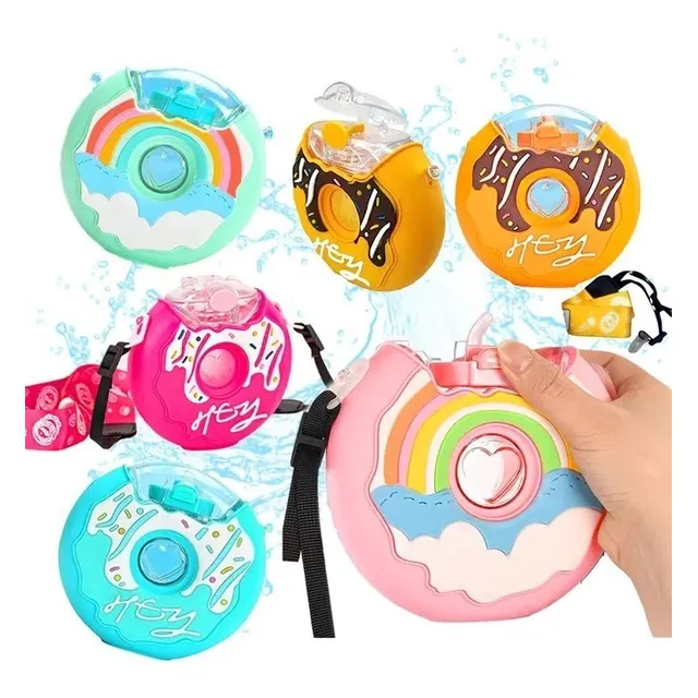 Cantimplora Con Popote En Forma De Dona Juguete
