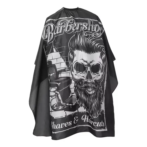 Capa Peluqueria/ Barbero /barberia Corte De Pelo Diseño Sillon Calavera