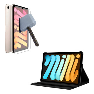 Capa Giratória + Película Para iPad Mini 7 A2993 A2995 A2996 Capa Giratória + Película Para iPad Mini 7 A2993 A2995 A2996