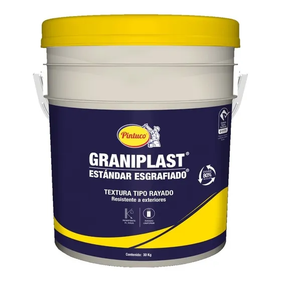 Graniplast Bco Estandar Decorador Fachada Por 30 Kg Pintuco